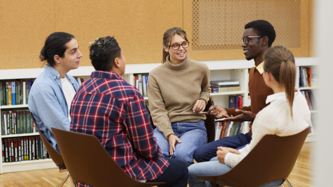 Students in a career guidance session